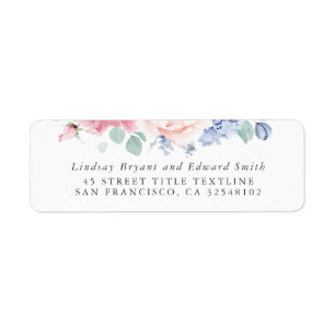Dusty Rose Dusty Blue Floral Mariage Étiquette