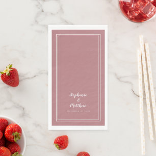 Dusty Rose Einfach Modernes Minimalistisches Hochz Serviette
