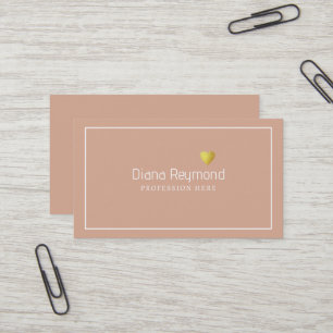 Dusty Rose Elegante Frau Beruflich Visitenkarte