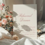 Dusty Rose Elegante Kalligrafie Probe Abendessen Einladung<br><div class="desc">Elegante Kalligraphie staubige Rose moderne Probe Dinner Einladung.</div>