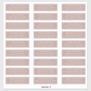 Dusty Rose   Étiquettes de adresse individuels