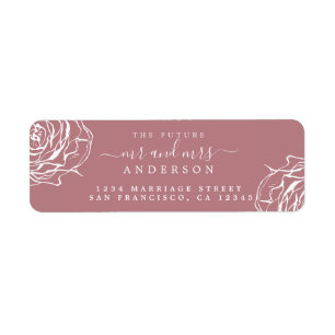Dusty Rose Floral Future Frau Rücksendeadresse