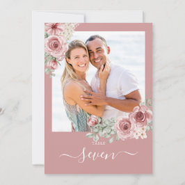 Dusty Rose Floral Rose Foto Tischnummer