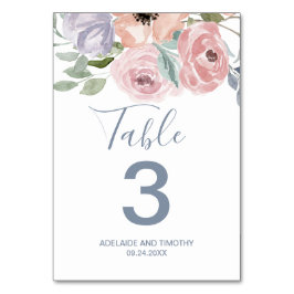 Dusty Rose Florals Tischnummer