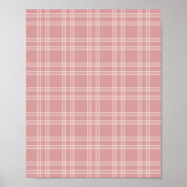 Dusty Rose Gingham Poster (Vorne)