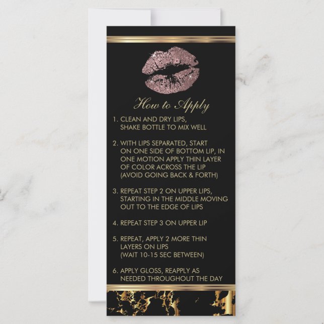 Dusty Rose Glitzer Lipsense Senegence Instructions (Vorderseite)