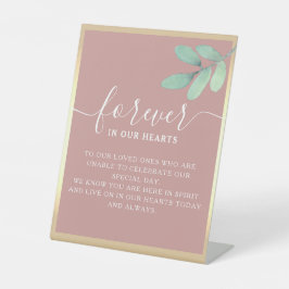 Dusty Rose Greenerity Wedding Memorial Pedestal Si Sockelschild