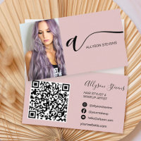 Dusty Rose Haarschminke Foto Initial qr