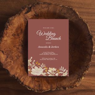 Dusty Rose Herbst Boho Wedding Brunch Einladung