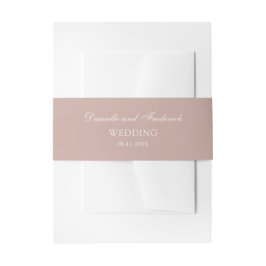 Dusty Rose Hochzeit Einladung Bauchbands Einladungsbanderole