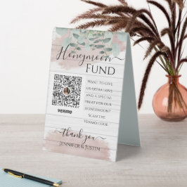 Dusty Rose Hochzeitfarben Empfang Venmo Code Tischaufsteller
