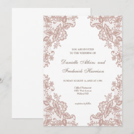Dusty Rose Hochzeitsfeier Einladung