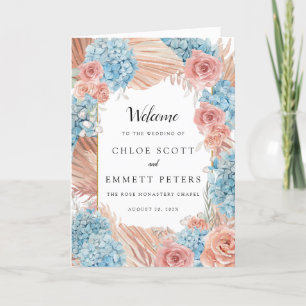 Dusty Rose Hydrangea Wedding Booklet Programm