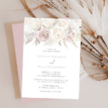 Dusty Rose & Ivory White Roses Floral Wedding Einladung<br><div class="desc">Dusty Rose & Ivory White Roses Floral Wedding Einladung Siehe Matching Kollektion in Niche und Nest Store</div>
