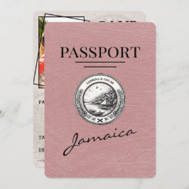 Dusty Rose Jamaica Passport Save the Date