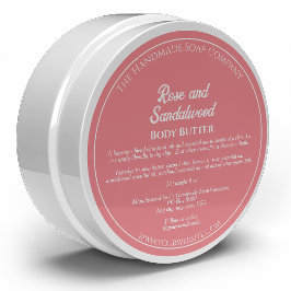 Dusty Rose Kosmetik JAR-Etikett mit Inhaltsstoffen Runder Aufkleber