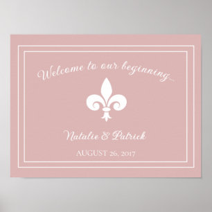 Dusty Rose Lilie Wedding Poster