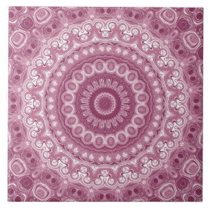 Dusty Rose Mandala Pattern Design Fliese