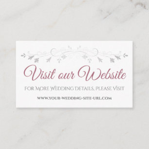 Dusty Rose Mariage élégant Visitez notre carte de 