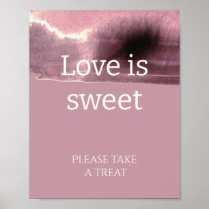 Dusty Rose Mauve Liebe ist süßes Brautparty Poster