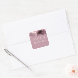 Dusty Rose Mauve Modern Quadratischer Aufkleber