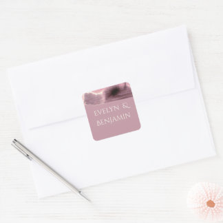 Dusty Rose Mauve Modern Quadratischer Aufkleber