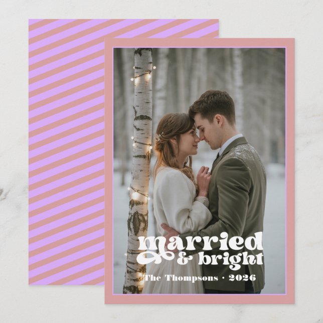 Dusty Rose & Mauve Newlyweds Weihnachten (Vorne/Hinten)