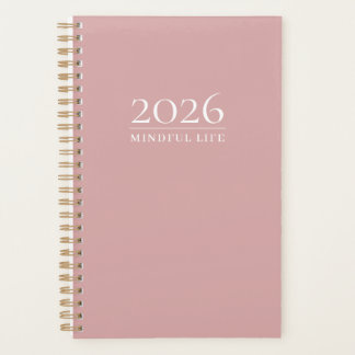 Dusty Rose Minimal Planner | Custom Year, Title & 
