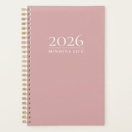 Dusty Rose Minimal Planner | Custom Year, Title & Planer