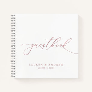 Dusty Rose minimaliste Mariage Carnet livre d'or