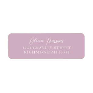 Dusty Rose Moderne, elegant Scripting AddressLabel