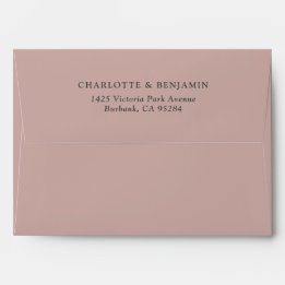 Dusty Rose moderne mariage personnalisé 5.25x7.25