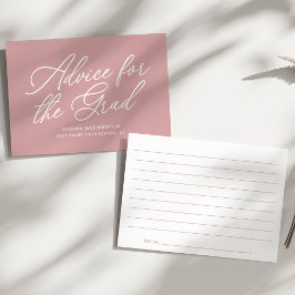 Dusty Rose Moderner Abschluss Hinweiskarte