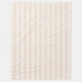 Dusty Rose Moderner Minimalistischer Streifen Boho Fleecedecke