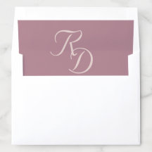 Dusty Rose & Pale Pink Monogrammed Wedding