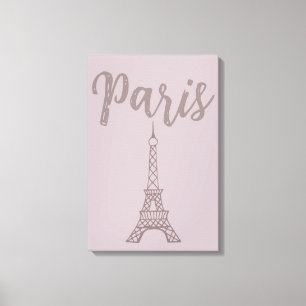 Dusty rose Paris Tour Eiffel Toile murale