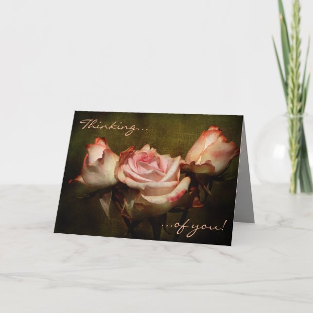 Dusty Rose Pense à votre carte de voeux (Devant)