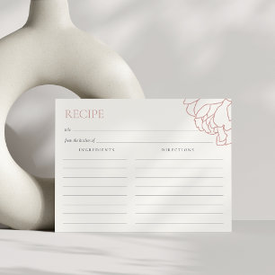 Dusty Rose Peony Garden Brautparty Rezept Karte