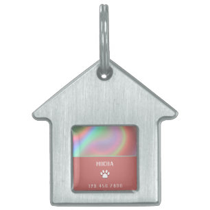 Dusty Rose Pink Holographic Tiermarke