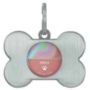 Dusty Rose Pink Holographic Tiermarke