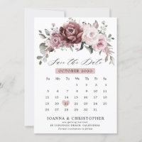 Dusty Rose Pink Peach Blumenzehen speichern das Da