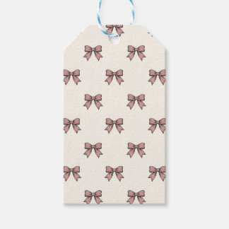Dusty Rose Pink Ribbon Bows Coquette Geschenkanhänger