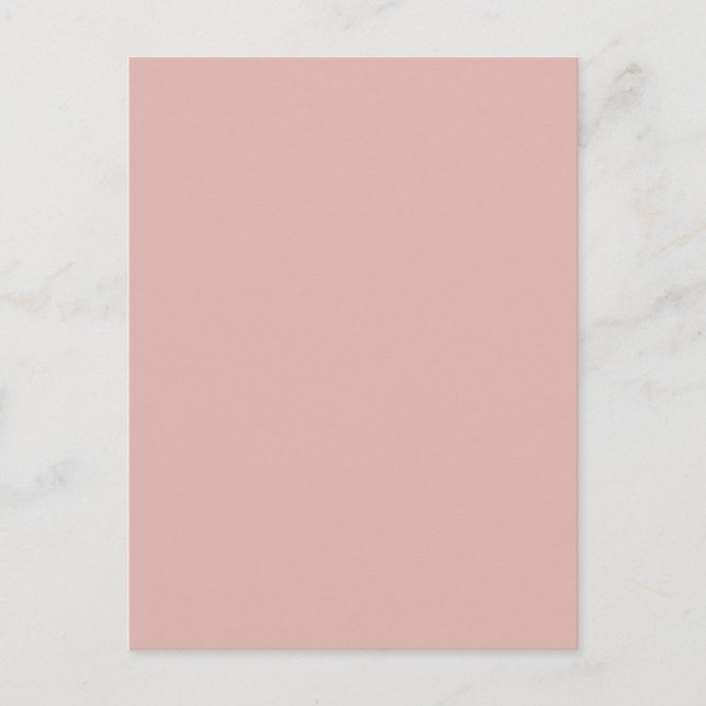 Dusty Rose Pink Solid Trend Hintergrund Postkarte (Vorderseite)