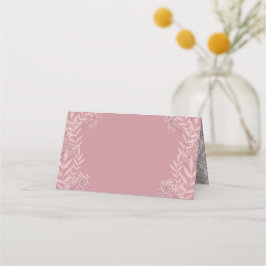 Dusty Rose Pink Wedding Vintag Botanisch Platzkarte