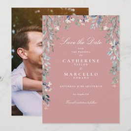 Dusty Rose Pink Wildblumen Blumenzwiebeln Foto Hoc Save The Date