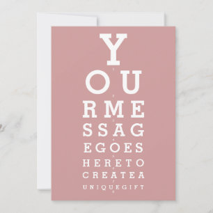 Dusty Rose Rosa Augenuntersuchung Individuelle Nac Einladung