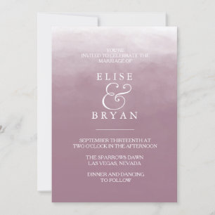 Dusty Rose Rosa Einfache Moderne Elegante Hochzeit Einladung
