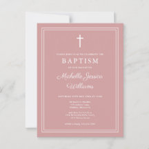Dusty Rose Rosa Elegante Border Taufe