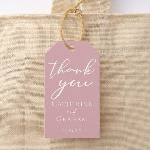 Dusty Rose Rosa Personalisiert Romantische Hochzei Geschenkanhänger