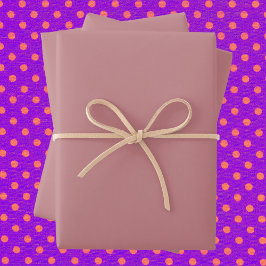 Dusty Rose Solid Color Geschenkpapier Set